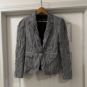 Who What Wear Black and White Checkered Blazer